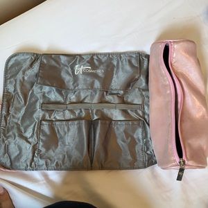 SOLD It cosmetic makeup bag with brush holders